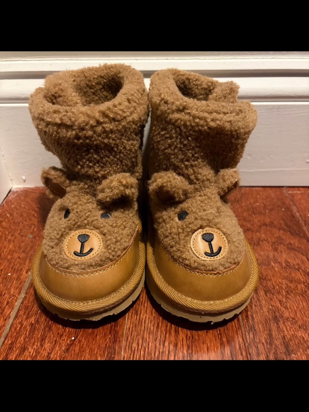 Baby GAP Brown Bear Fleece Kids Boots (Size 10)